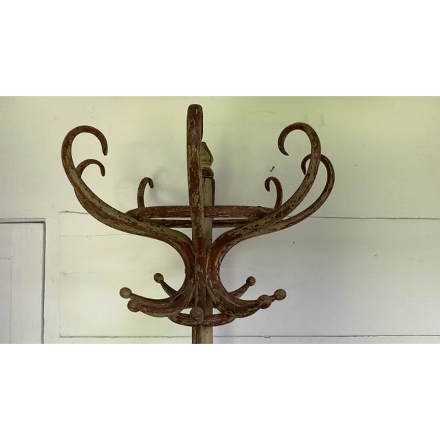 Shabby Chic 1930s Coat & Hat Stand Styled After Thonet For Sale - Image 3 of 4