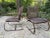 restored cantilever pair of mid century modern rockers, sanded primed and painted in a dark copper hue. 33 tall and...