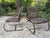 restored cantilever pair of mid century modern rockers, sanded primed and painted in a dark copper hue. 33 tall and...