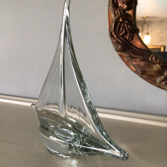 Pair of Pilgrim Glass Hand Blown Sailboats in Two Sizes- Pair For Sale - Image 9 of 13