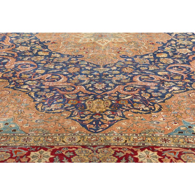 Mid 20th Century Vintage Turkish Silk Hereke Rug, 07'00 X 09'08 For Sale - Image 5 of 10