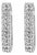 10K White Gold 1/4 Cttw Lab Grown Diamond Double Row Huggie Hoop Earrings For Sale
