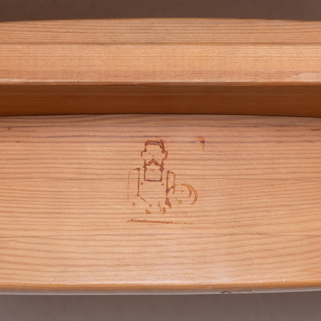 Set of Pine Jonte Stools by Gilbert Marklund for Furusnickarn Ab, 1970s For Sale - Image 6 of 7