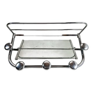 Art Deco French Coat Rack with Mirror, 1930s For Sale