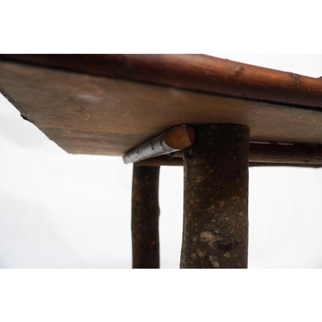 Rustic Wood and Twig Console Table For Sale - Image 10 of 16