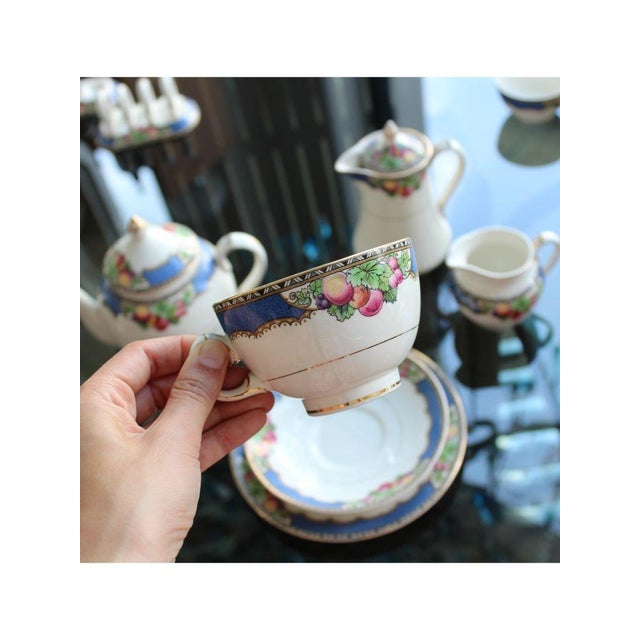 Breakfast Set for 1 from Orchard Booths Silicon China, 1920s, Set of 11 For Sale - Image 3 of 18