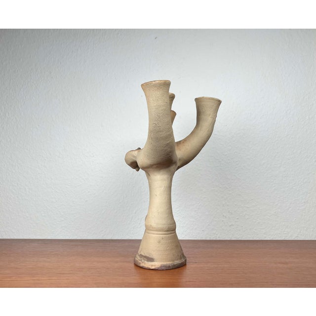 German Studio Pottery Sculptural Candleholder from Hans Fischer, 1980s For Sale - Image 16 of 18