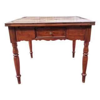 Extendable Pull-Out Table in Solid Fir Wood, Italy, 19th Century For Sale