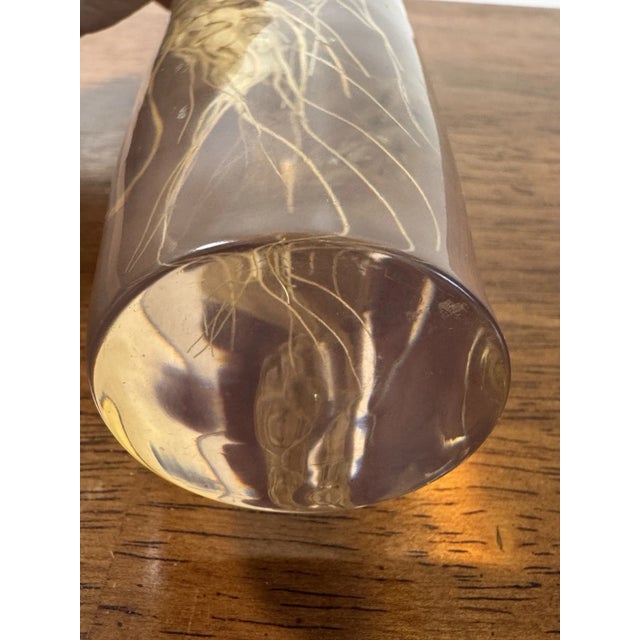 White Vintage Daisyglas Hand Crafted Lucite Resin Wheat Paperweight Decor Campbell Ca For Sale - Image 8 of 11