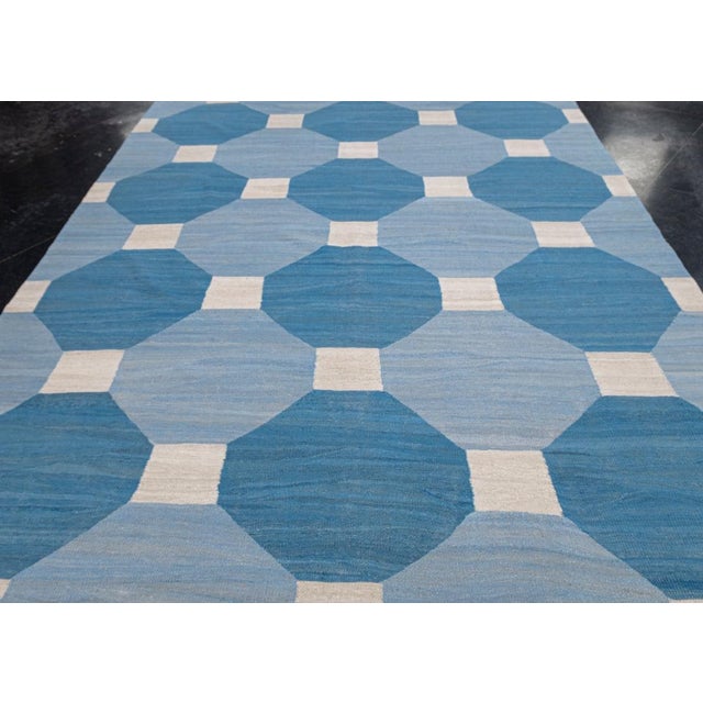 Textile Oriental Flat Weave Turkish Kilim 8'1" x 10'8" For Sale - Image 7 of 9