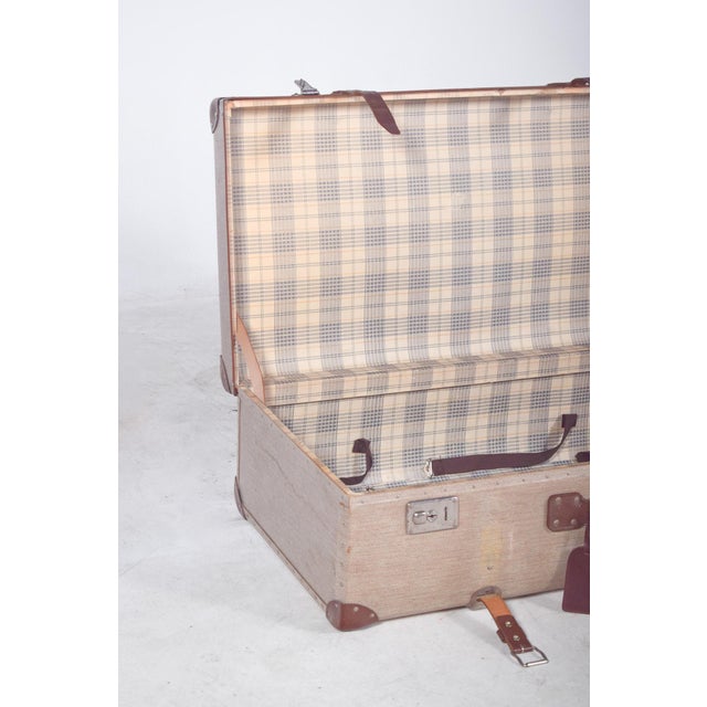 Mid-Century Modern Travelling Bag with Leather, 1950s For Sale - Image 9 of 13