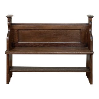 19th Century French Gothic Hall Bench ~ Pew For Sale