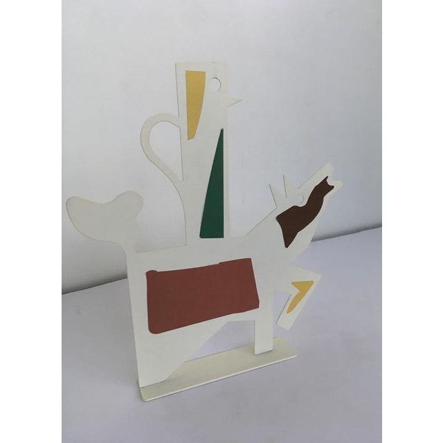 White Painted Metal Sculpture by Riccardo Dalisi, Italy, 1980s For Sale - Image 3 of 18
