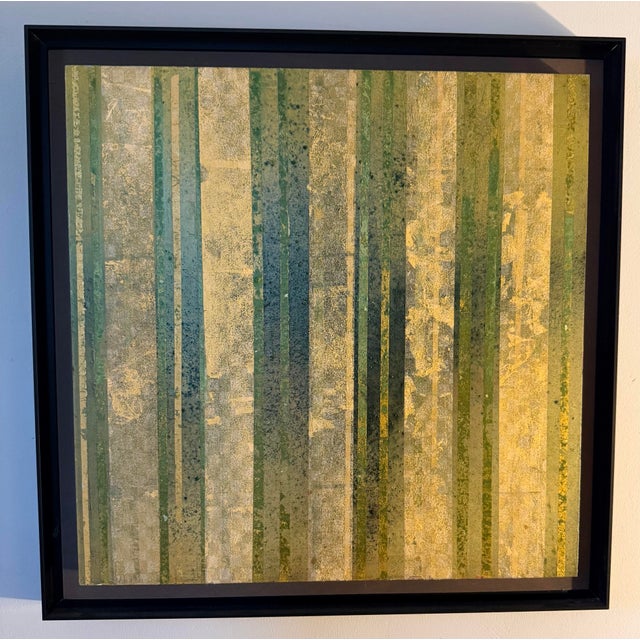 Original mixed media painting made by Massachusetts artist Charles Schweigert made of acrylic paints, Sumi ink, papers,...