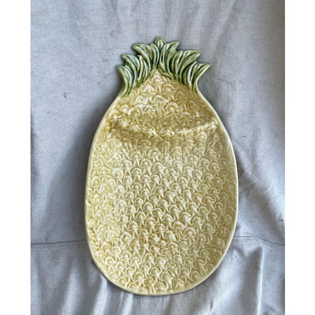Mid 20th Century Vintage Sur La Table Ceramic Pineapple Platter For Sale - Image 5 of 5