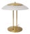 Modern Dimmable Table Lamp in Brass and Glass, 1980s For Sale