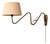 Danish Modern, Articulating Wall Sconce, Brass, Bakelite, Denmark, 1950s For Sale