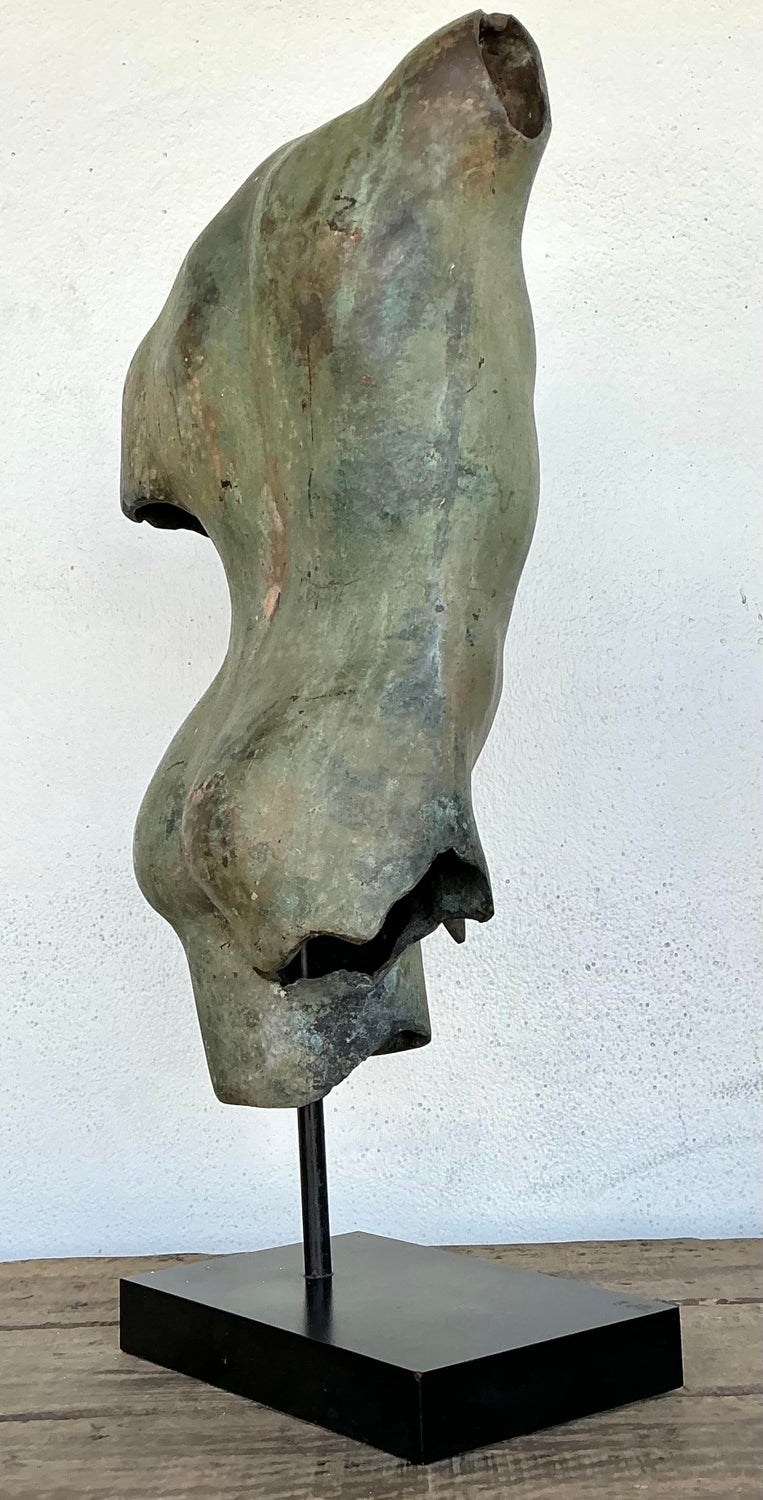 Vintage Patinated Bronze Torso of Man — additional photo 8