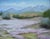 Original vintage framed landscape painting, signed by the artist (E. Walker). Lovely mid-day desert and mountain...