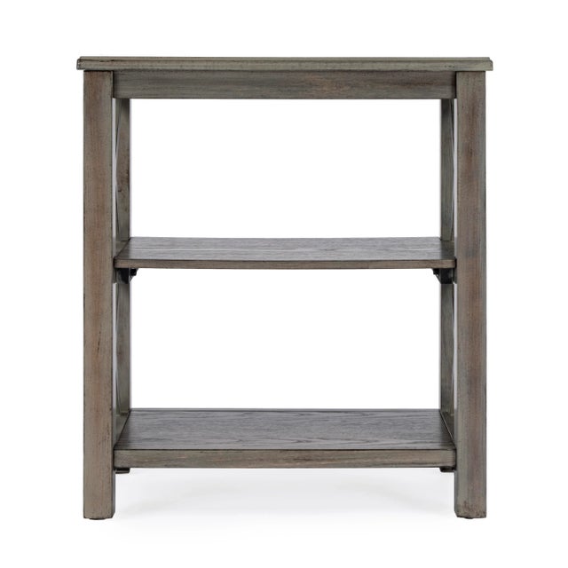 Spritely Home Accent Furniture Vance 2 Shelf 22"W Bookcase, Light Brown For Sale - Image 4 of 8