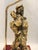 Vintage Tony Duquette Style Bespoke Parcel Gilt Guan Yu Table Lamp by Turtle & Crane -Newly Painted For Sale In Mobile - Image 6 of 16