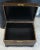 Chinese Mottled Gold & Black Chinoiserie Chest or Trunk on Stand Box Side Table For Sale - Image 4 of 13
