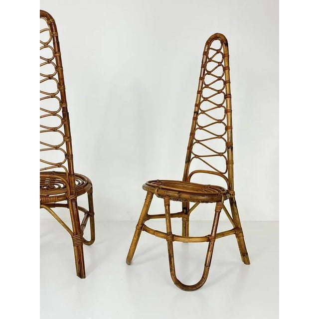 Italian Bamboo Chairs, 1960s, Set of 2 For Sale - Image 9 of 18