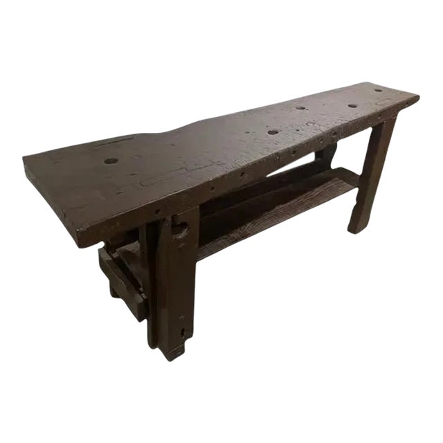French Dark Walnut Console Work Table For Sale