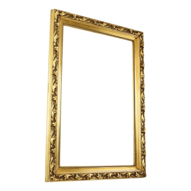 Antique Baroque Style Gold Leaf Gilded Pine Frame For Sale