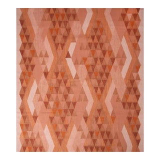 Rug & Kilim's Scandinavian Beige-brown Peach and Orange Wool Rug 8x10 For Sale