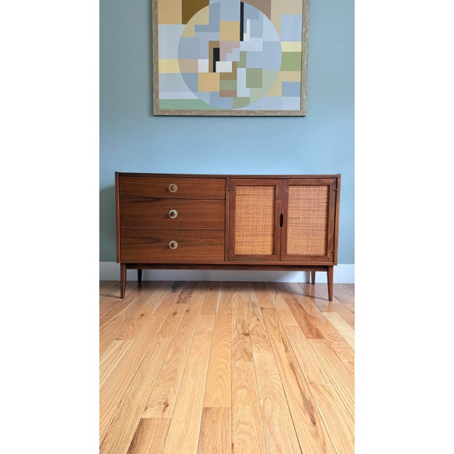 Mid-Century Modern Vintage MCM Petite Credenza Attributed to Jack Cartwright for Founders For Sale - Image 3 of 12