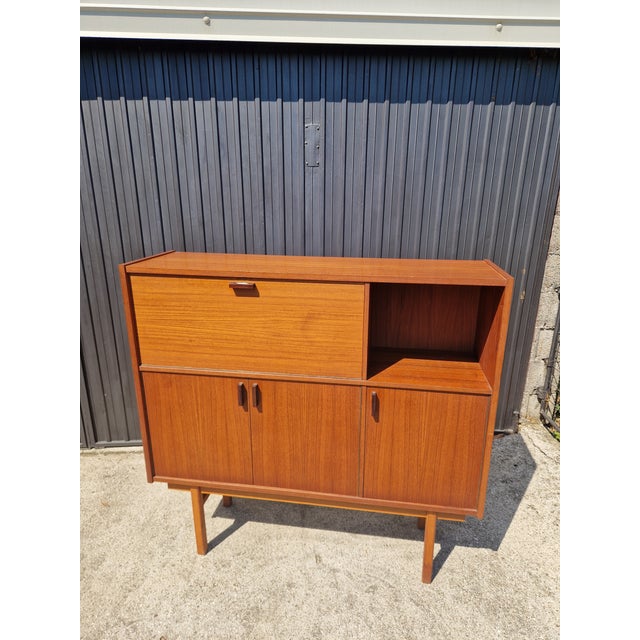 Vintage Scandinavian Teak Highboard, 1960s For Sale - Image 4 of 16