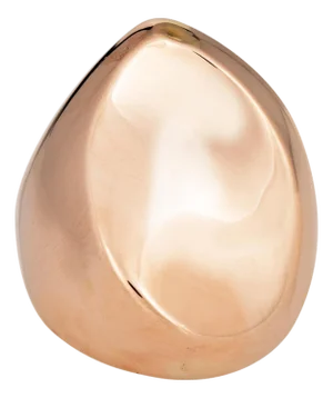 Sculptural Ring 14k Rose Gold Wide Band Sz 7 Estate Fine Cocktail Jewelry