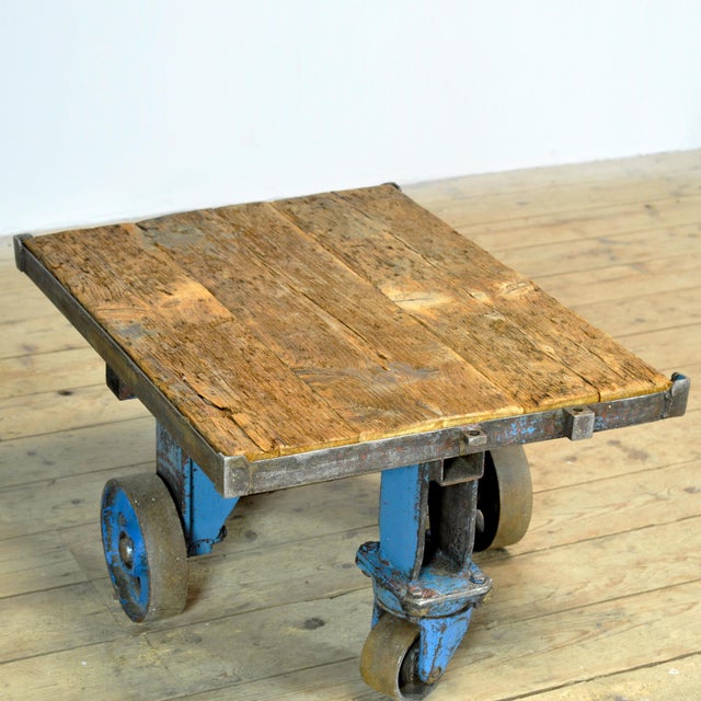 Blue Industrial Coffee Table, 1960s For Sale - Image 8 of 12