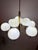Type 2645 9-Light Chandelier in Brass and Opal Glass from Aloys Fischer Sundern For Sale - Image 4 of 11