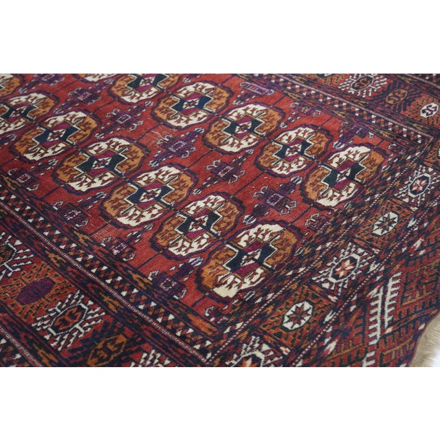 1930s Vintage Turkmen Rug 3'8'' X 5'9'' For Sale - Image 5 of 11