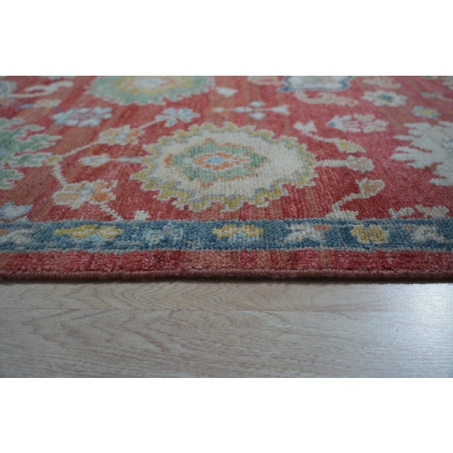 Traditional 5x8 Timeless Comfortable Rust Floral Traditional Hand Knotted Wool Carpet Rug For Sale - Image 3 of 6