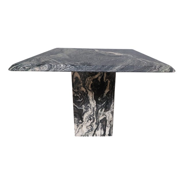 Grey Marble Coffee Table, 1980s For Sale