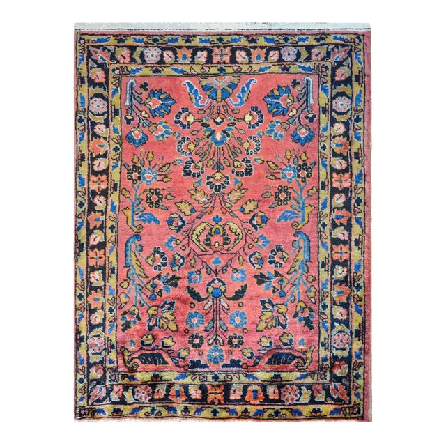 Early 20th Century Petite Sarouk Rug For Sale