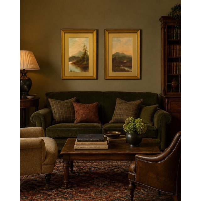 Pair Vintage Gilt Wood Framed English Landacape Paintings For Sale - Image 17 of 17