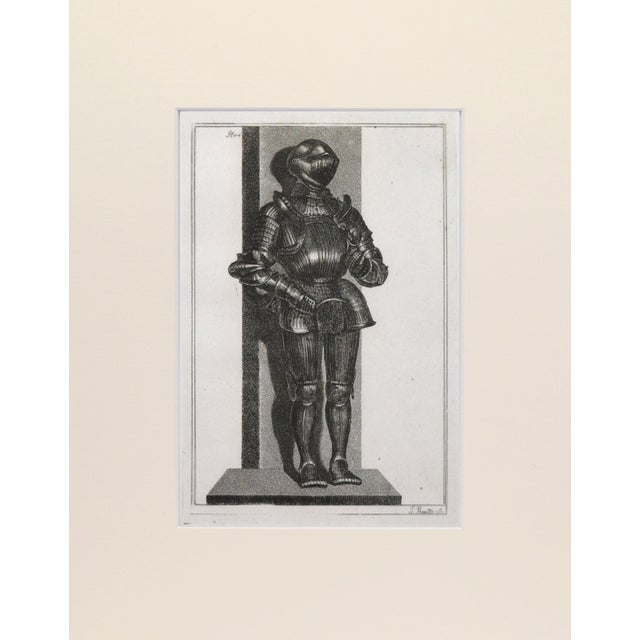 19th Century Engravings of Medeival English Knights Suits of Armour 1801- A Pair For Sale - Image 4 of 9