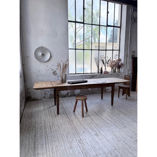 Antique solid oak farmhouse table, dating from the 1900s/1950s. we love the unique shape of the piece, with its...