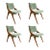 Beresford & Hicks, Dining Chairs, Mohair, Mahogany, United Kingdom, 1950s For Sale