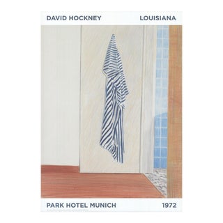 2020 David Hockney 'Park Hotel Munich' Pop Art Blue, White, Brown Denmark Offset Lithograph For Sale