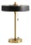 Modern Decker 19.25" Metal Drum Shade Table Lamp in Black/Brass For Sale - Image 3 of 5