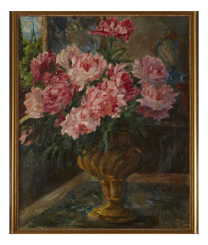 Airoldi, Still Life of Peonies, 1924, Oil on Canvas