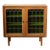 1970s Kjærnulf Style Danish Oak & Stained Glass Cabinet, Attributed For Sale