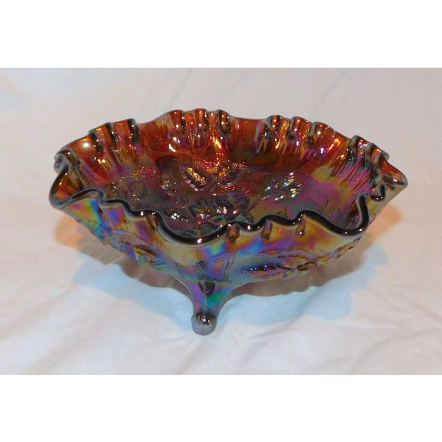 Early 20th Century Imperial Carnival Glass Dish For Sale - Image 4 of 7