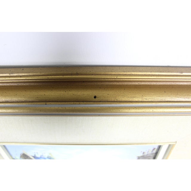 Vintage European City Scene Paris France Oil Painting, Framed, Small Original Art For Sale - Image 12 of 14