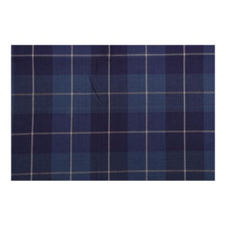 Ralph Lauren Palm Harbor Plaid Fabric Remnant in Original Navy - 1 Yard For Sale